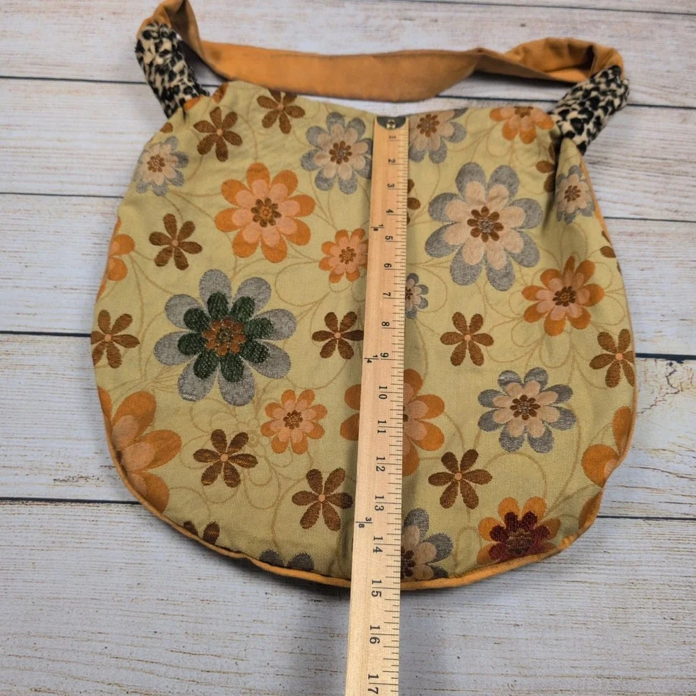 Atenti Floral Daisy & Leopard Tapestry Hobo Bag‎ Shoulder Bag Purse Unique  Boho